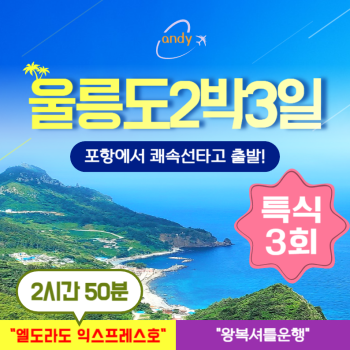 울릉도2박3일 포항출발 쾌속선